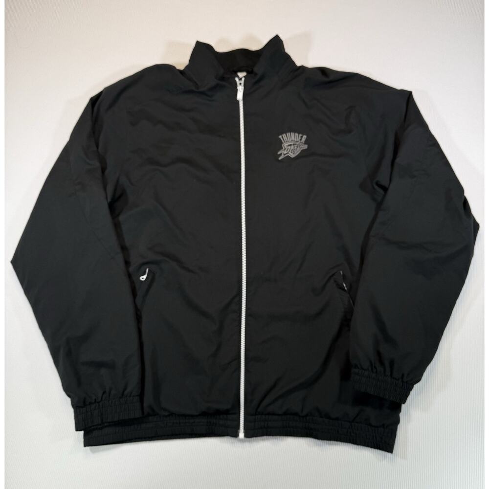 Adidas NBA OKC Thunder Jacket XL Player ID Full Zip Black